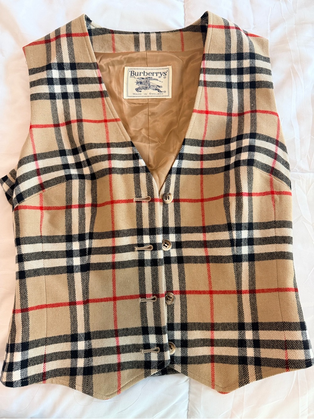 Burberry Beige Plaid women’s Vest